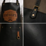 Fathers Day Leather Aprons | Premium Full Grain Leather BBQ Aprons - Image 2