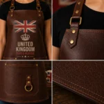 United Kingdom Leather Apron for Women – Premium Brown Genuine Leather Heritage Apron | Worldwide Shipping - Image 2
