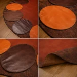Cozy Living Space Suede Leather Rug - Image 2