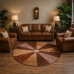 Rustic Home Charm Cowhide Leather Rug