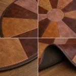 Rustic Home Charm Cowhide Leather Rug - Image 2