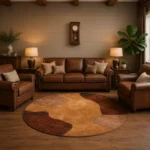 Sophisticated Interior Look Cowhide Leather Rug