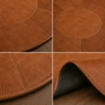 Stylish Floor Accent Suede Leather Rug - Image 2