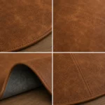 Elegant Living Room Suede Leather Rug - Image 2
