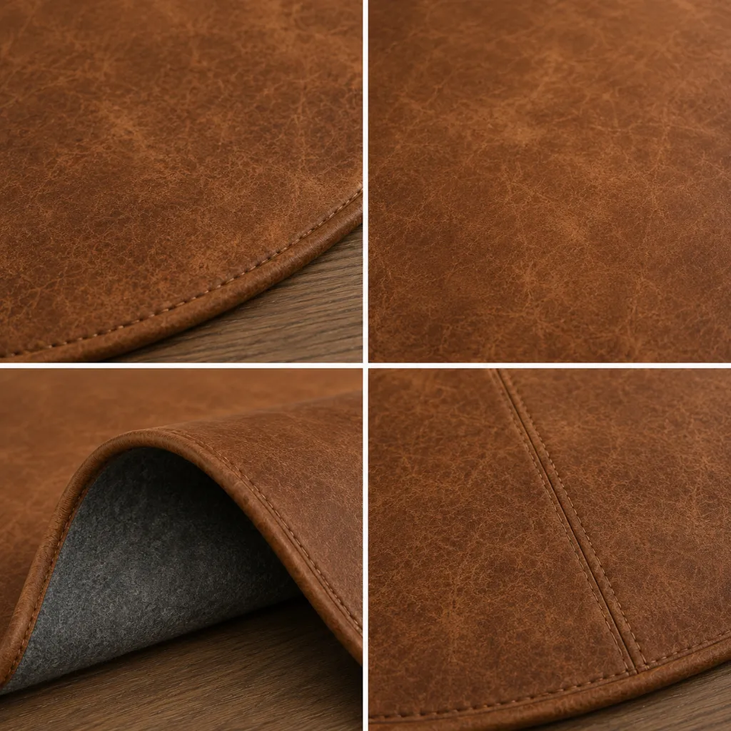 Leather-17.webp Modern Interior Look Suede Leather Rug - Image 1