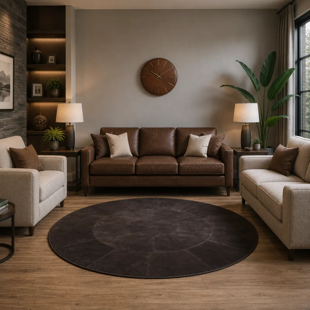 Leather-19.webp Home Decor Accent Suede Leather Rug - Image 1