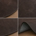 Home Decor Accent Suede Leather Rug - Image 2
