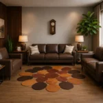 Room Styling Accent Cowhide Leather Rug