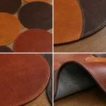 Room Styling Accent Cowhide Leather Rug - Image 2