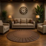 Stylish Living Room Cowhide Leather Rug