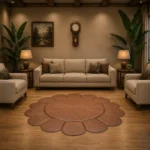 Decorative Floor Piece Cowhide Leather Rug