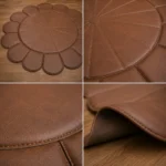 Decorative Floor Piece Cowhide Leather Rug - Image 2