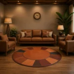 Cozy Home Accent Cowhide Leather Rug
