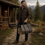 Woodsman’s Essential Pull Up Leather Log Carrier