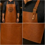 Super Dad Leather Aprons – Premium Full Grain Tan Leather BBQ & Workshop Apron - Image 2