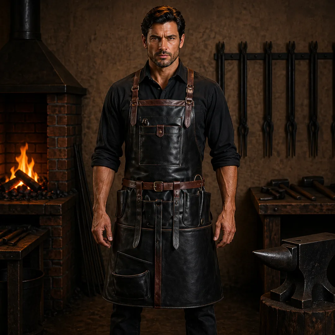 Untitled-2026-04-25T135501.414.webp Hammer Force Blacksmith Crazy Horse Leather Apron - Image 1