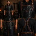 Hammer Force Blacksmith Crazy Horse Leather Apron - Image 2