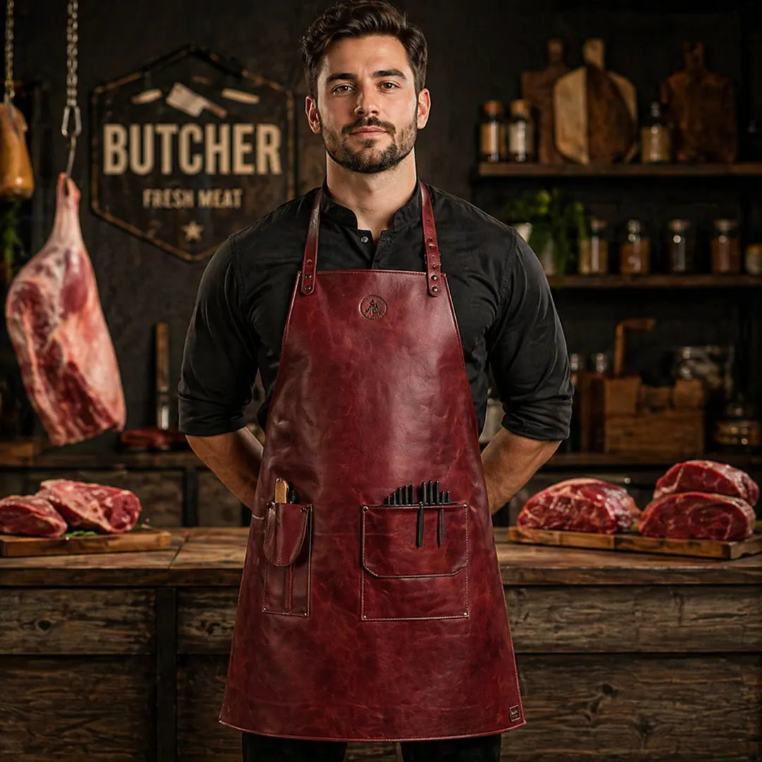 Untitled-2026-04-27T144105.185.webp SteakSmith Leather Butchery Apron - Image 1