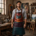 Creative Big Pocket Crazy Horse Leather Apron