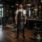 SnipArmor Matt Black Crazy Horse Leather Apron