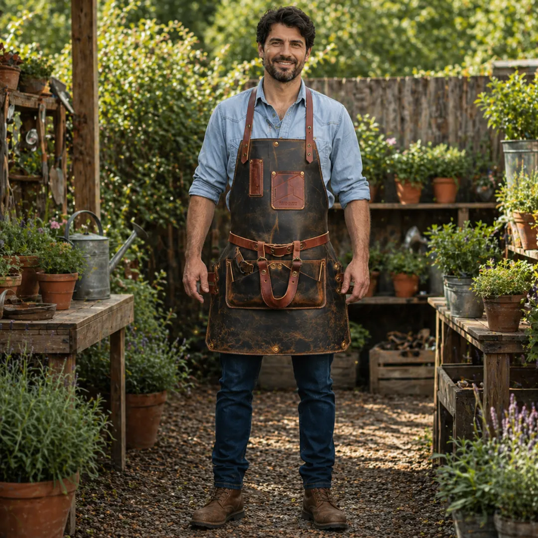 Untitled-2026-04-30T075956.017.webp RusticGrow Leather Gardening Apron - Image 1