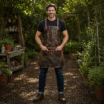 EcoHarvest Leather Gardening Apron & Tool Loops