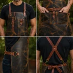 EcoHarvest Leather Gardening Apron & Tool Loops - Image 2