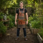 ThriveGuard Premium Leather Gardening Apron