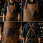 Espresso Shield Barista Leather Apron - Image 2