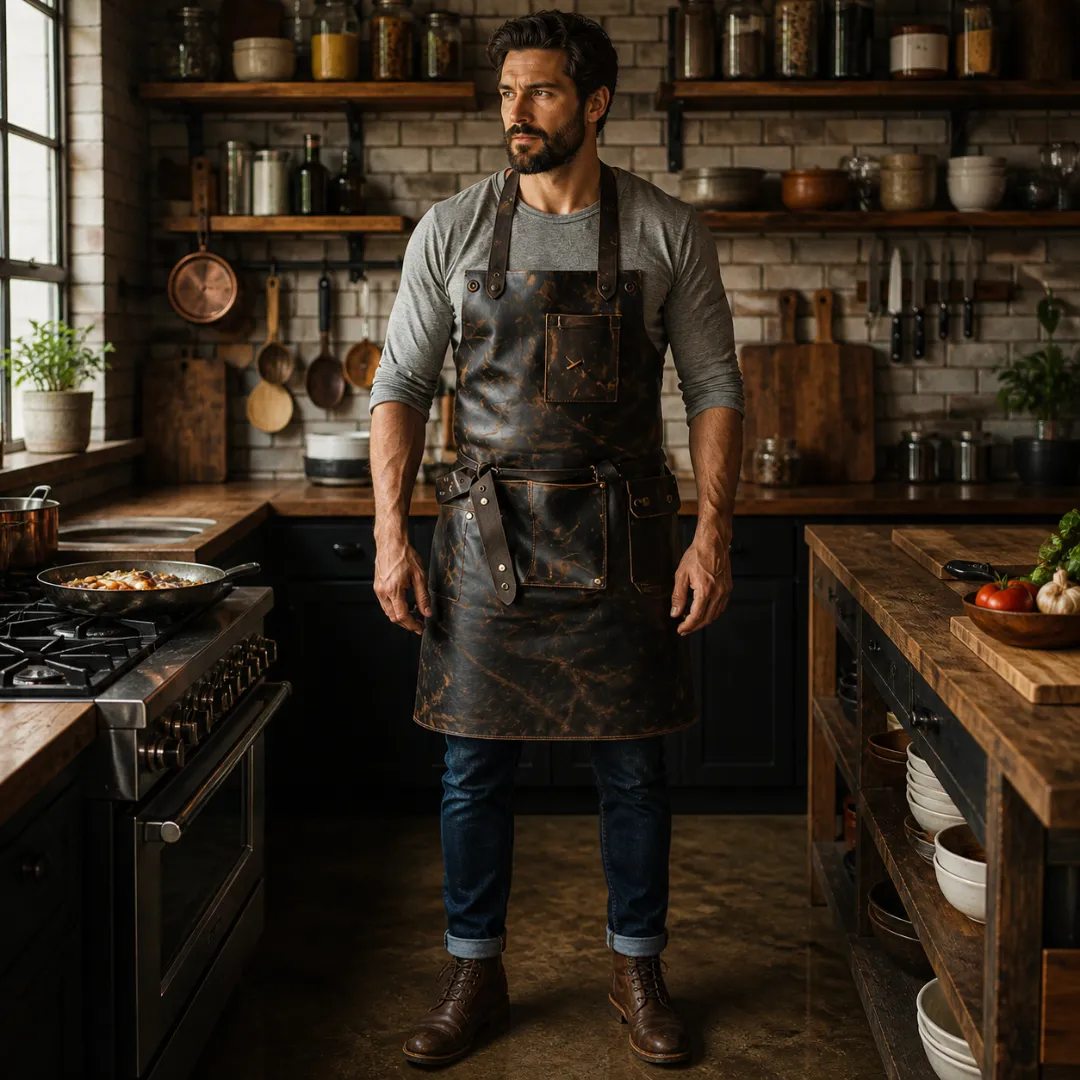 Untitled-2026-05-02T122454.831.webp SizzleGrill Leather Apron - Image 1