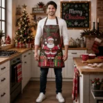 Cozy Cabin Black Crazy Horse Leather Apron