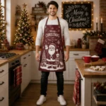Starry Night Mahroon Crazy Horse Leather Apron