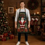 Holiday Glow Green Crazy Horse Leather Apron