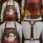 Tinsel Touch Brown Crazy Horse Leather Apron - Image 2