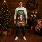 Holiday Spirit Green Crazy Horse Leather Apron