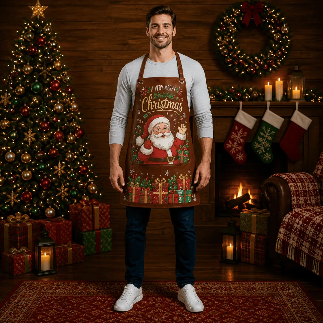 Untitled-2026-05-05T000532.715.webp Jingle Bell Red Crazy Horse Leather Apron - Image 1