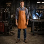 Spencer 2 Pockets Brown Crazyhorse Leather Apron