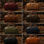Engraved Leather Duffle Bag for Men - Weekender Travel Bag - Image 3