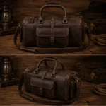 Leather Duffle Bag & Weekender Travel Carry-On Luggage