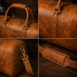 High-Quality Leather Duffel Bag-Brown Gym & Travel Bag - Image 2
