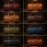High-Quality Leather Duffel Bag-Brown Gym & Travel Bag - Image 3