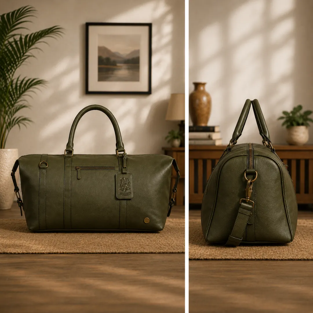 Untitled-2026-05-17T145729.988.webp Black Leather Duffle Bag for Men - Overnight Holdall - Image 1