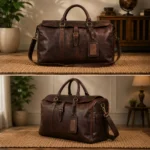 Handmade Leather Travel Duffle Bag