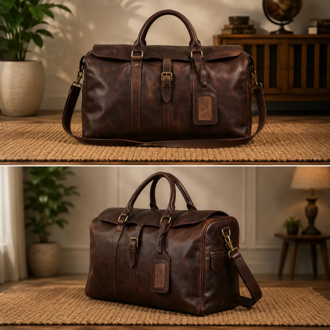 Untitled-2026-05-17T155053.057.webp Handmade Leather Travel Duffle Bag - Image 1