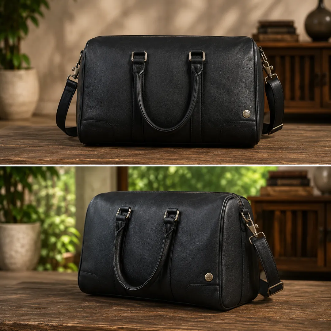 Untitled-2026-05-17T160605.602.webp Men's Leather Duffle Bag – Luxury Weekender Travel Bag - Image 1