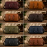 Men's Leather Duffle Bag – Luxury Weekender Travel Bag - Image 3