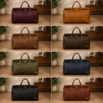 Personalized Full Grain Leather Duffle Bag - Image 3