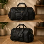 Men’s Leather Duffel Bag with Shoe Compartment