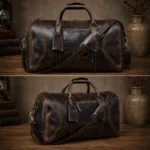 Personalized Leather Weekender Travel Bag