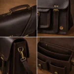 Personalized Leather Laptop Bag – Buffalo Messenger - Image 2